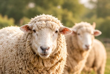 Sheep grazing in a pasture